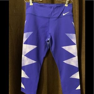 GUC Nike Blue/White Cropped women’s leggings - L